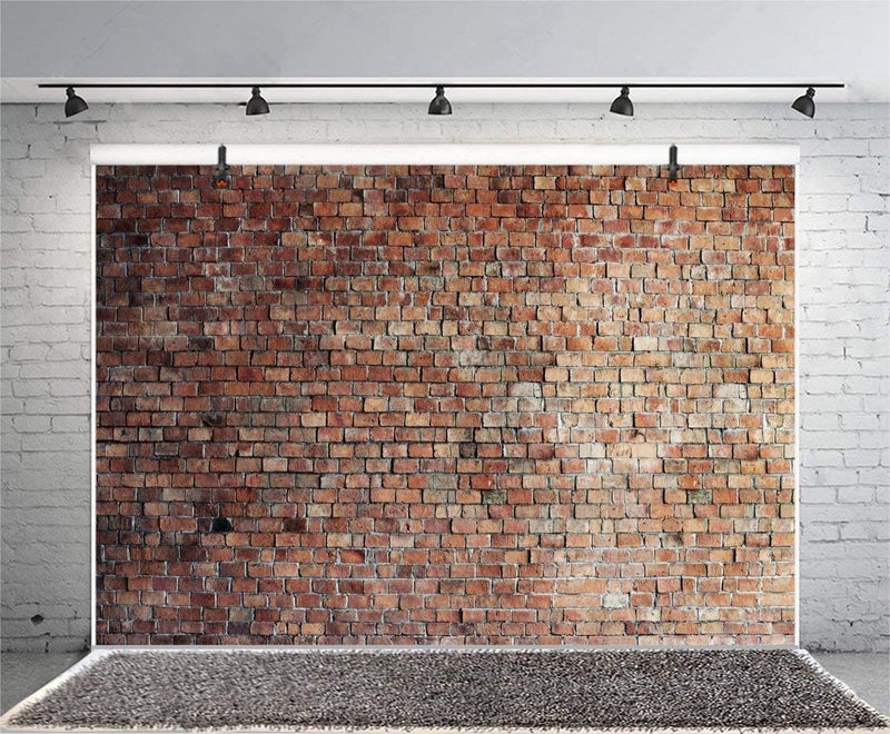 LFEEY Vintage Red Brick Wall Backdrop for Photography 5x3ft Rustic Old Brick Wall Photography Background Newborn Baby Shower Kids Adult Portrait Background Birthday Cake Table Photo Booth Studio Prop - Image 5